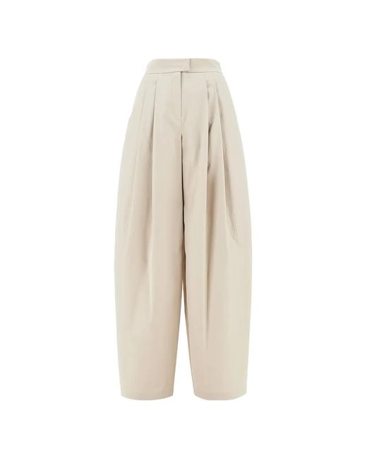 Emporio Armani White Pleated Trousers