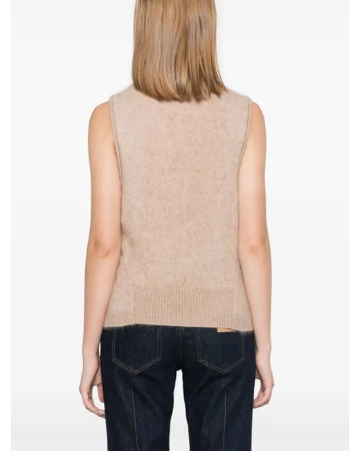 Dorothee Schumacher Natural Textured Cashmere Top