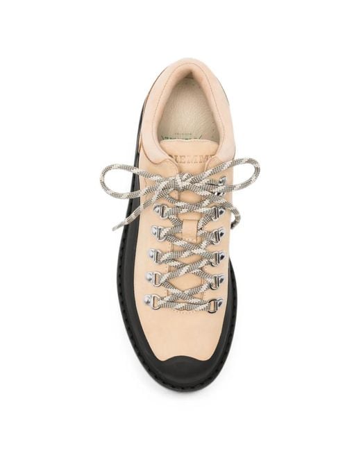 Diemme Black Cornaro Gomma Leather Sneakers for men