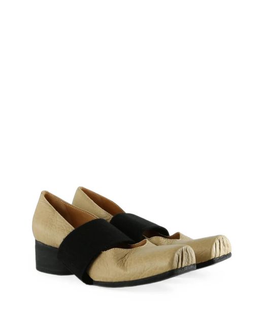 Uma Wang White Elasticated Square-Toe Ballet Pumps