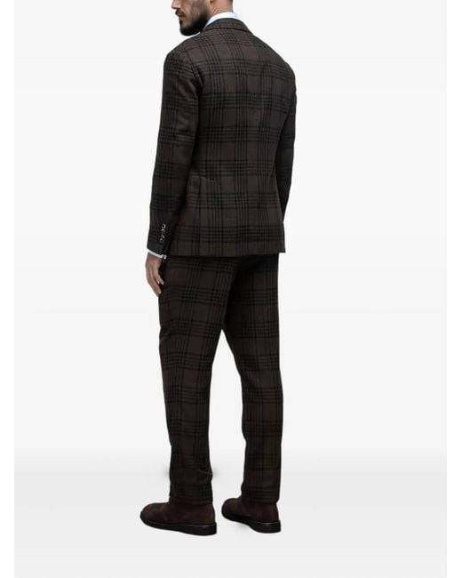 メンズ Brunello Cucinelli Single-breasted Plaid Suit Black