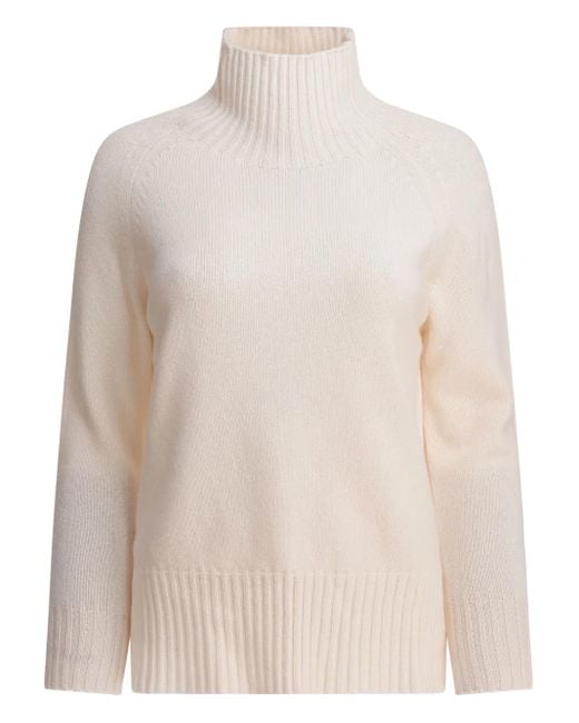 Kangra White High-Neck Cashmere Sweater
