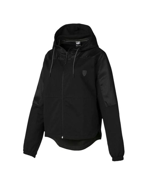 PUMA Black Hooded Bomber Jacket