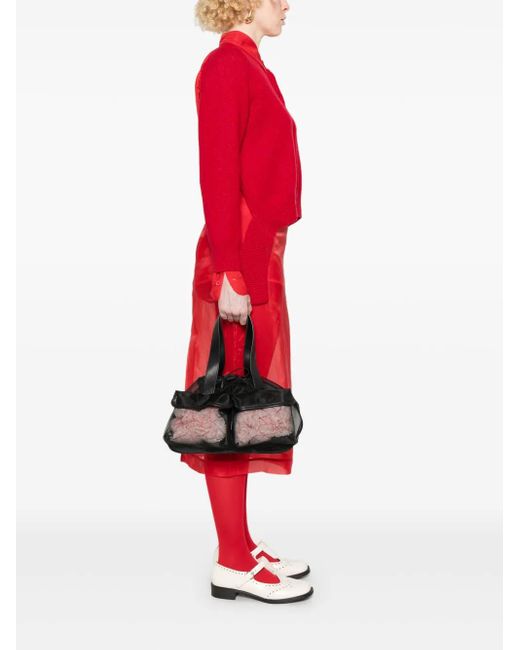 Simone Rocha Black Mesh Tote Bag