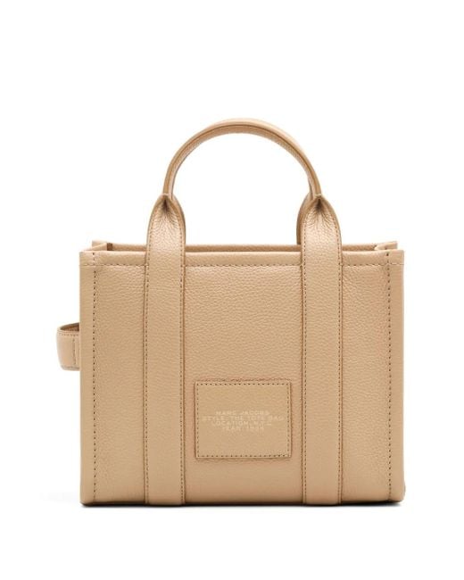 Marc Jacobs Natural Fall/Winter '23 Camel Leather Mini Tote With Top Handle