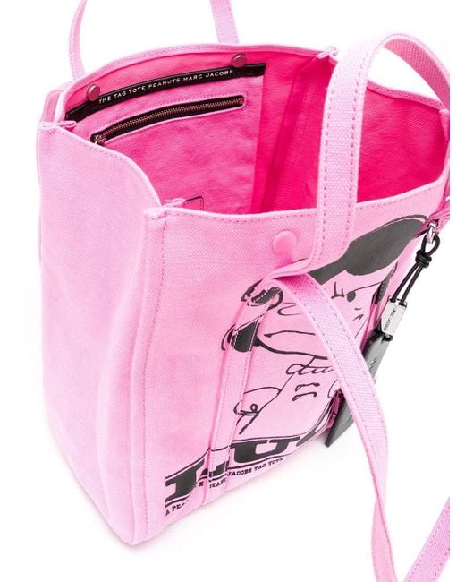 Marc Jacobs X Peanuts Lucy The Tag Tote in Pink | Lyst Australia
