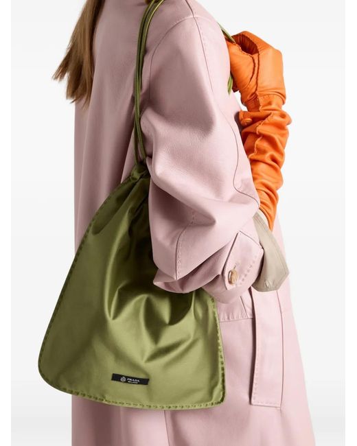 Prada Green Wish Silk Duchesse Pouch