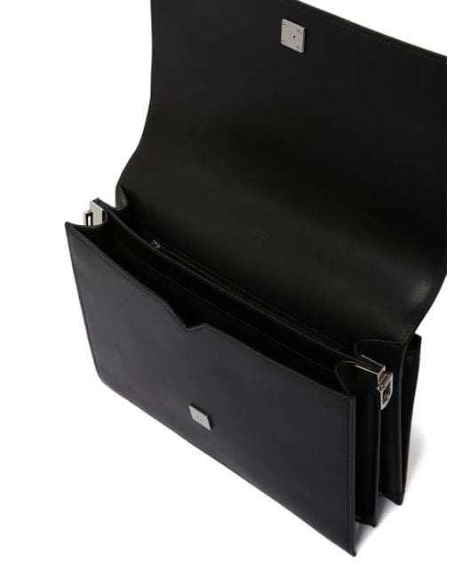 Max Mara Gray Flap-Top Satchel Bag