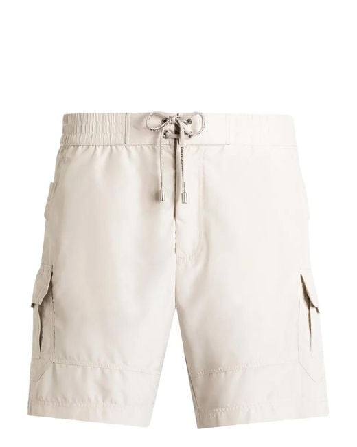 Dolce & Gabbana Natural Mid-Length Swim Trunks With Tag for men
