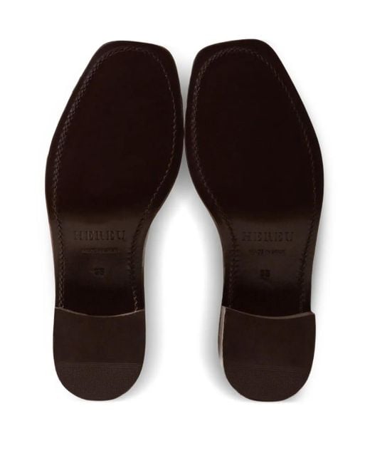 Hereu Brown 50Mm Picada Buckle-Fastening Perforated Pumps