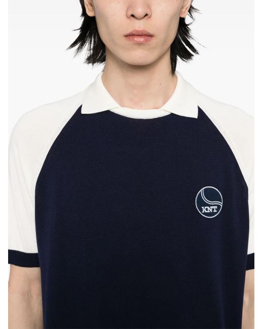 Kiton Blue Knt Polo Shirt for men
