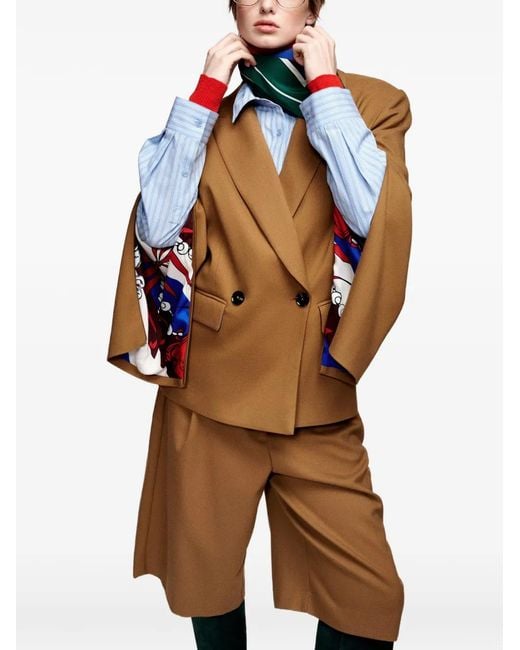 Essentiel Antwerp Brown Kendra Double-Breasted Blazer