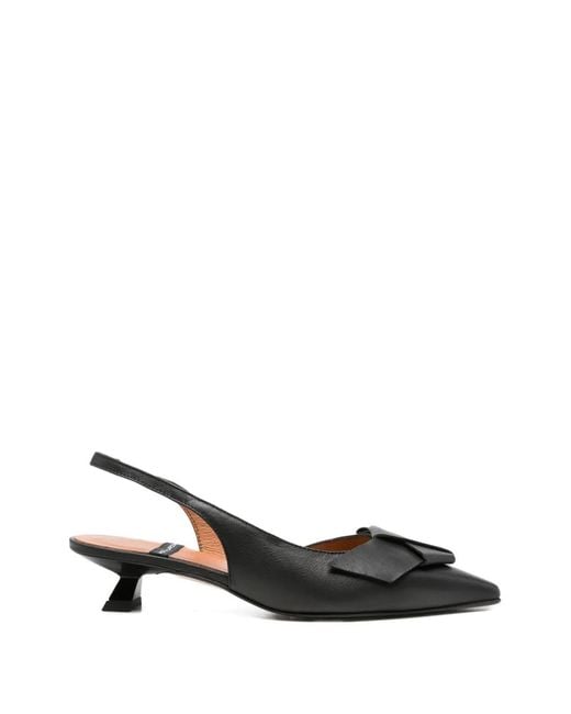 Angel Alarcon Black Aline Bow-Detail Pumps