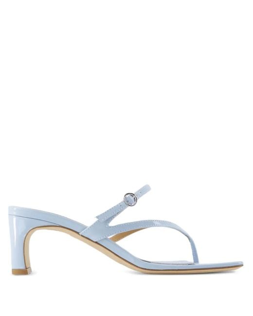 Aeyde White 55Mm Giselle Buckle-Strap Heeled Sandals