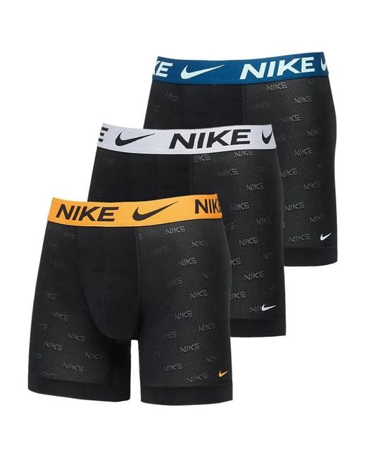 Nike Black Logo-Print Boxers (Set Of Three) for men