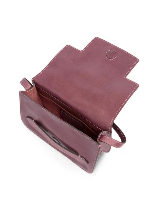 The Bridge Purple Lucrezia Leather Shoulder Bag