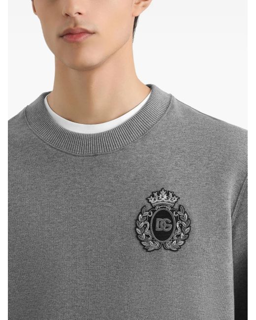 Dolce & Gabbana Sweater Met Logopatch in het Gray voor heren