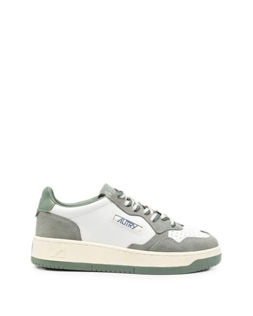 Autry White Panelled Sneakers
