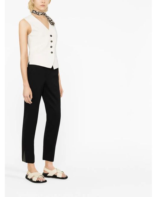 Brunello Cucinelli White Single-breasted Button-up Vest