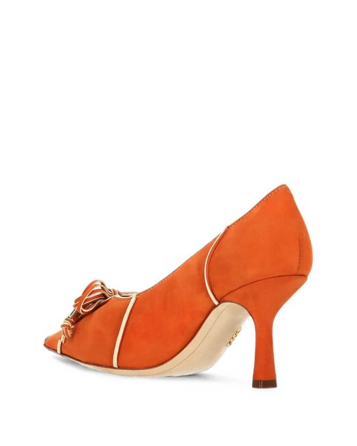 Rodo Red Bow-Detail Piped Pumps