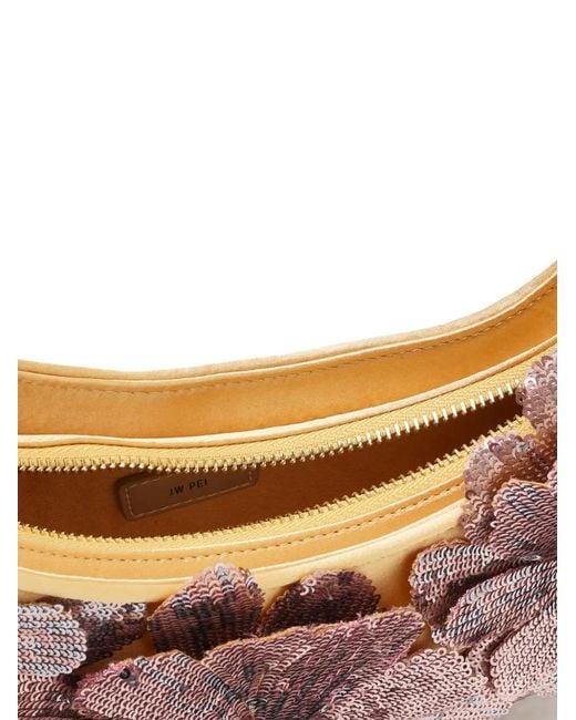 JW PEI Pink Sequin Floral Shoulder Bag