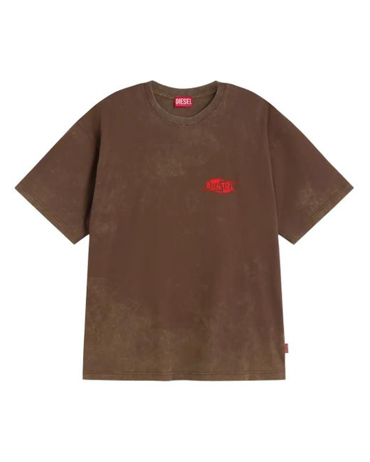 メンズ DIESEL ロゴ Tシャツ Brown