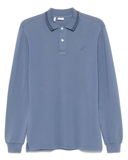 Brioni Poloshirt Met Geborduurd Logo in het Blue voor heren