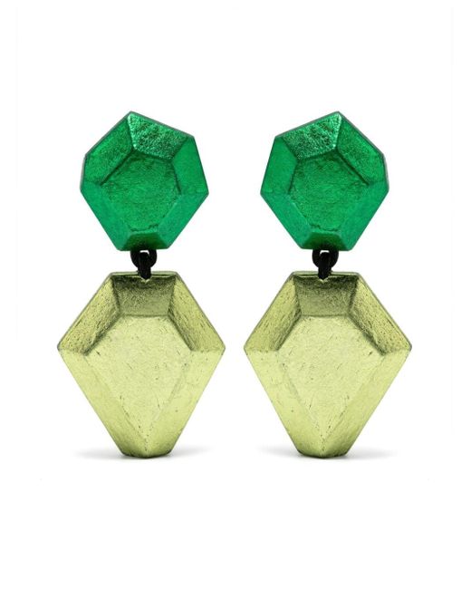 Monies Green Nebu Clip-on Earrings
