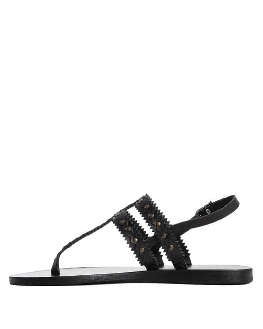 Ancient Greek Sandals Black Vesta Studded Sandals