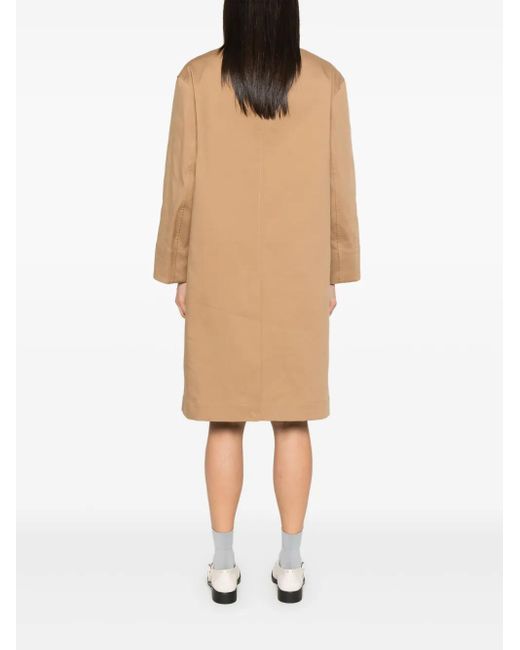Sandro Natural Rhinestone-Collar Trench Coat