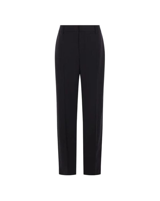 Brunello Cucinelli Blue Monili-Embellished Tailored Trousers