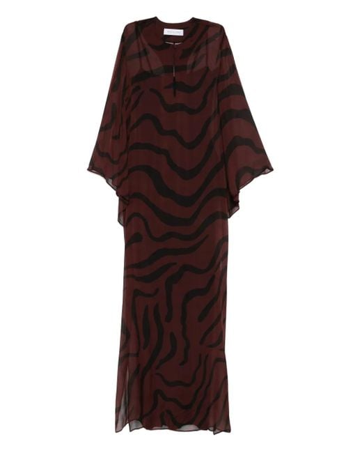 Raquel Diniz Beleza Maxi-Jurk Met Print in het Red