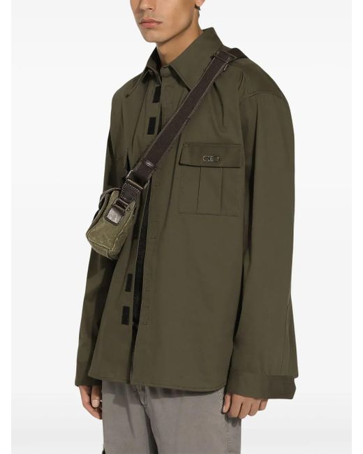 Dolce & Gabbana Green Flap Pocket Button-Up Shirt for men