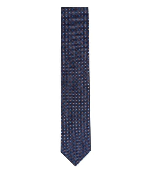 Canali Stropdas Met Micro Stippen En Patroon in het Blue voor heren