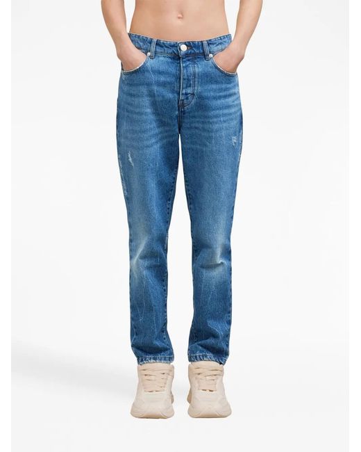 AMI Blue Mid-rise Tapered Jeans - Men's - Cotton for men
