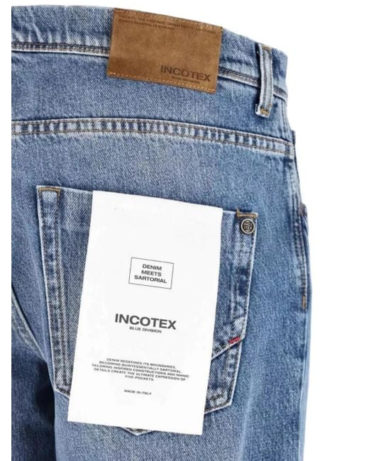 Incotex Blue Five-Pocket Jeans for men