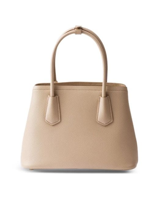Borsa Double Piccola di Prada in Natural