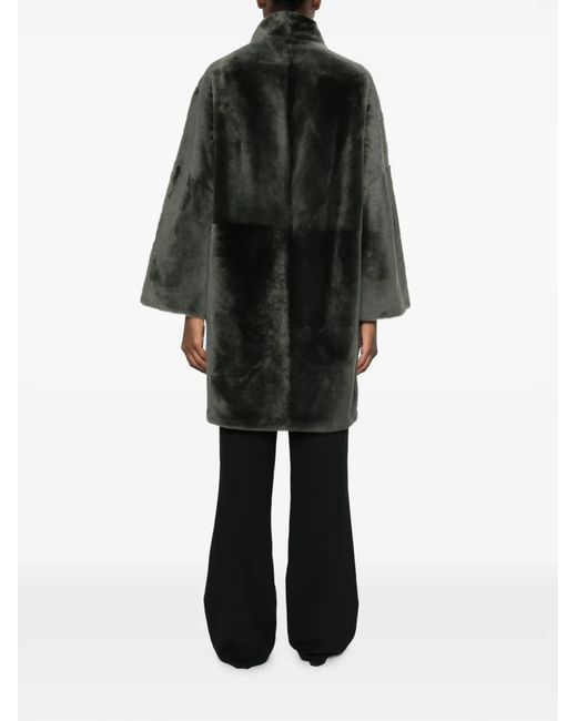 Yves Salomon Black Reversible Shearling Jacket