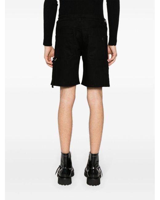 Courreges Black Denim Shorts for men