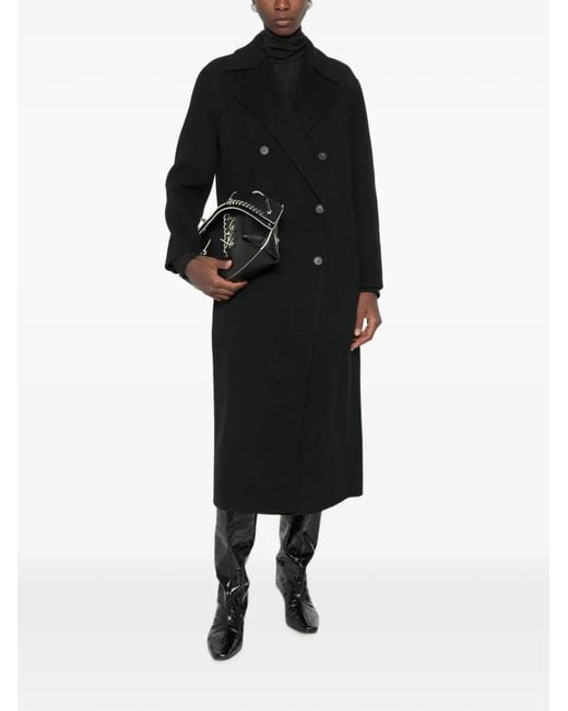 Vince Black Manteau À Boutonnière Croisée