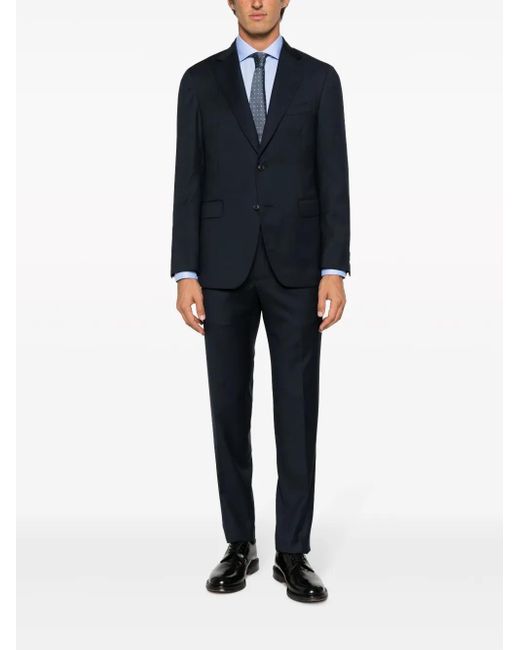 Boggi Blue Single-Breasted Wool Blazer for men