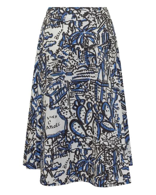 Gonna Midi di ALESSANDRO ENRIQUEZ in Blue