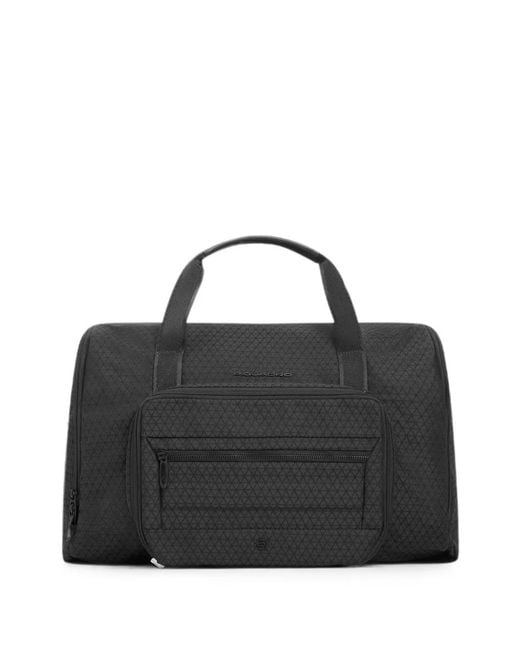 Piquadro Black Foldable Expandable Travel Bag for men