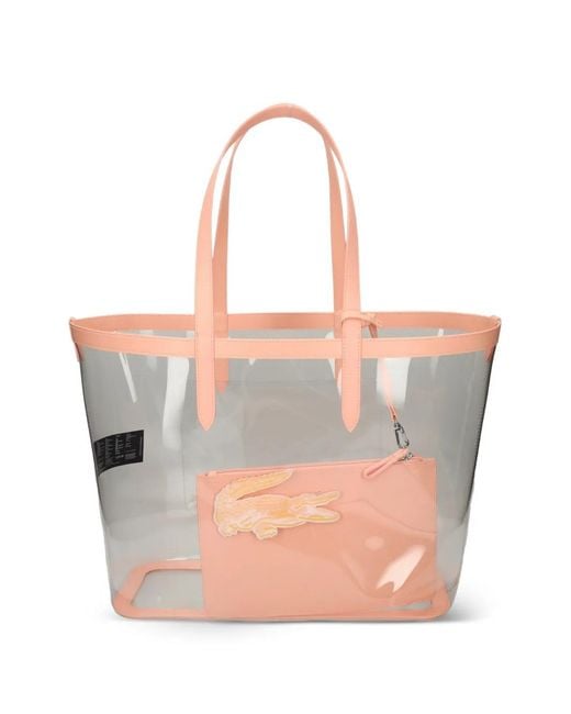Lacoste White Anna Tote Bag