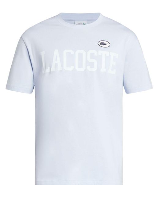 Camiseta con logo estampado Lacoste de hombre de color Blue