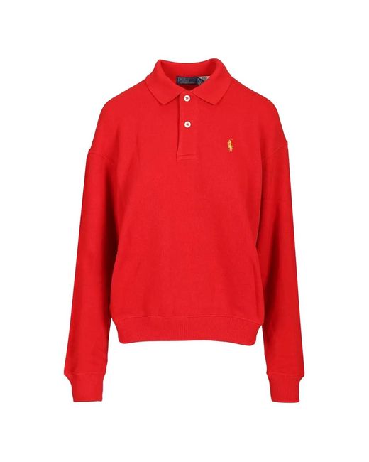 Polo Ralph Lauren Red Long-Sleeve Polo Shirt