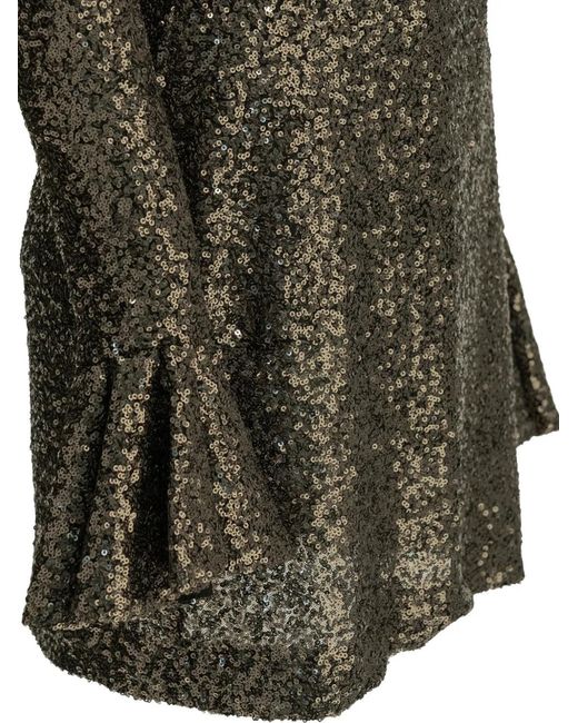 Semler Green Sequinned Mini Dress
