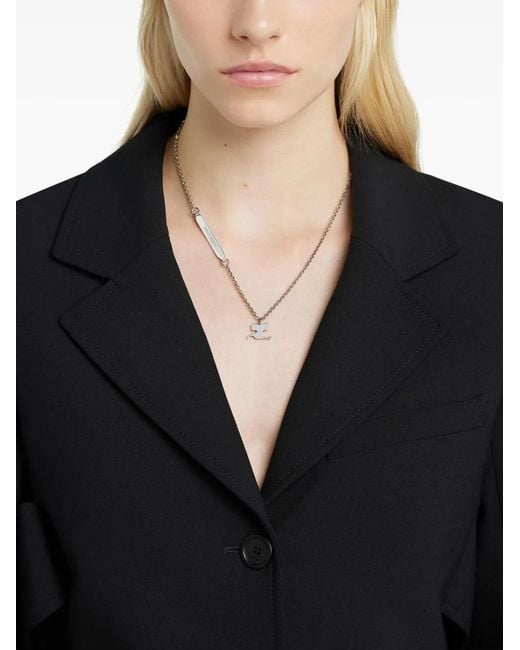 Courreges White Ac Chain Necklace