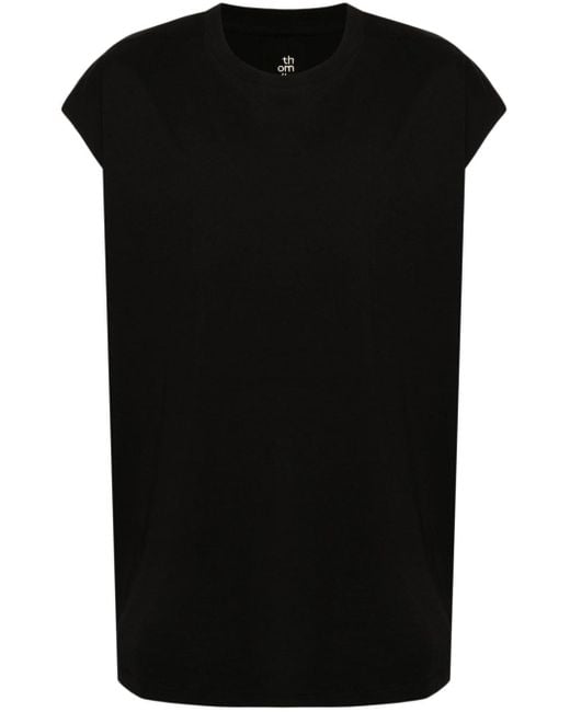 Thom Krom Mouwloos Katoenen T-shirt in het Black voor heren