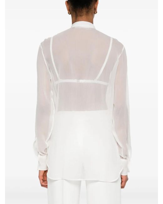 Ermanno Scervino シルクブラウス White